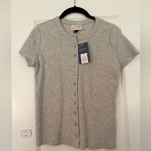 Universal Thread Light Gray Button-Up Top